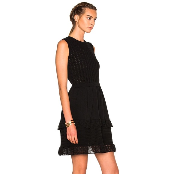 RED VALENTINO Knit Ruffle Dress - Picture 3 of 15
